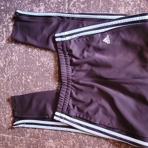 Adidas iconic athletic jogger black and light blue